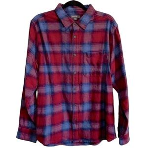 Eddie Bauer Bristol Flannel Plaid Buttoned Shirt
